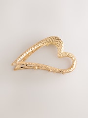 Gold Tone Heart Hair Claw Clip - Image 5 of 5