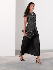 Black Occasion 2-in-1 Tweed Waistcoat Dress - Image 1 of 5