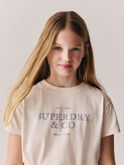 Superdry White/Pink Lounge Shorts Set - Image 4 of 6