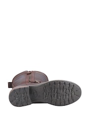 Cotswolds Brown Suede Suede Bourton Mid Fur Lined Leather Boots - Image 3 of 5