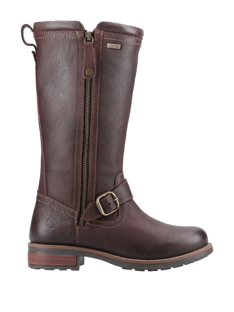 Cotswolds Brown Suede Suede Bourton Mid Fur Lined Leather Boots - Image 5 of 5 Cotswolds Brown Suede Suede Bourton Mid Fur Lined Leather Boots - Image 5 of 5