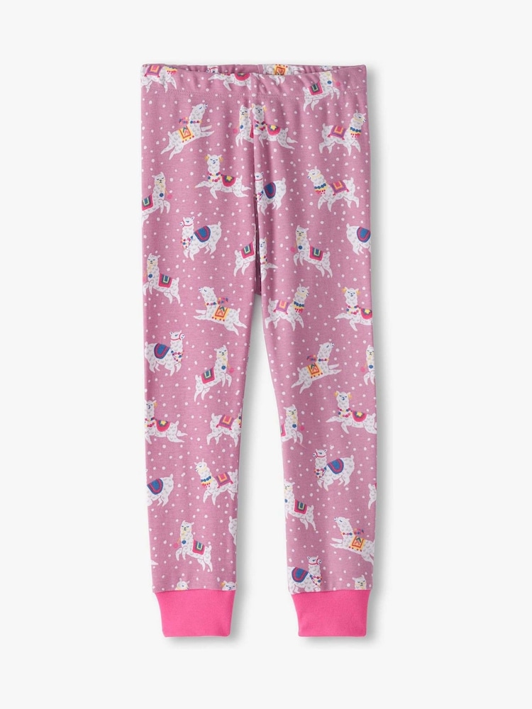 Hatley Pink Dancing Alpacas Cotton Pyjamas Set - Image 3 of 3 Hatley Pink Dancing Alpacas Cotton Pyjamas Set - Image 3 of 3