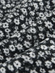 Black/White Flower Print Wide Leg Trousers (3-16yrs) - Image 3 of 4