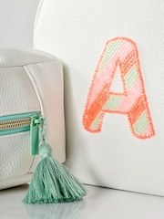 White Alphabet Makeup Bag - Image 2 of 3