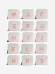 White Alphabet Makeup Bag - Image 3 of 3