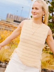 FatFace Willa Yellow Knitted Tank - Image 1 of 7