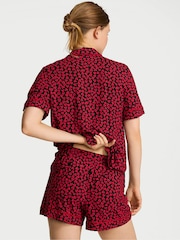 Victoria's Secret Lipstick Red Scattered Hearts Modal Short Pyjamas Set - Image 2 of 2