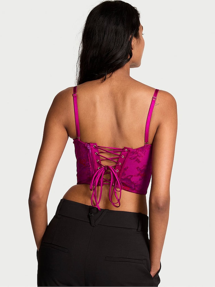 Victoria's Secret Berrylicious Purple Dye Lace Corset - Image 2 of 3