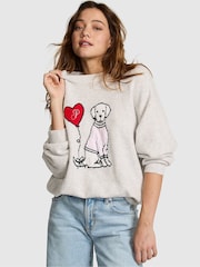 Victoria's Secret Pink Heather Grey Snow Knit Jumper - Image 1 of 2