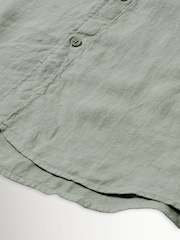 Belstaff Green Short Sleeve Linen Shirt - Image 3 of 3