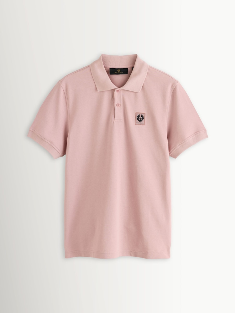 Belstaff Pink Cotton Pique Polo Shirt - Image 1 of 1 Belstaff Pink Cotton Pique Polo Shirt - Image 1 of 1
