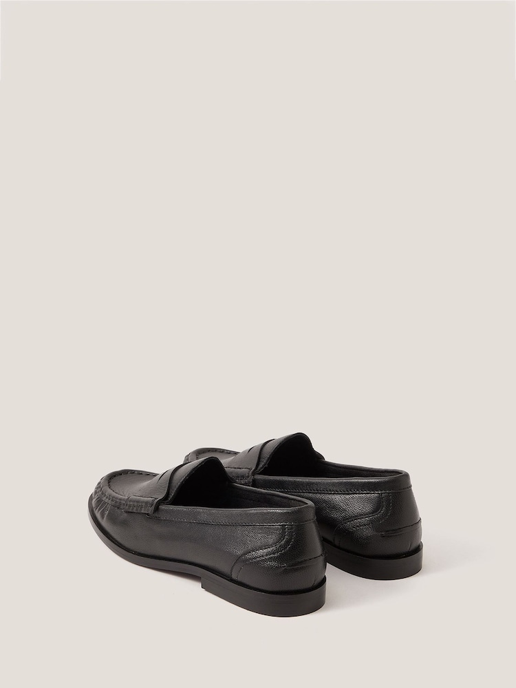 Monsoon Black Grace Leather Loafers - Image 3 of 3