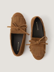 Monsoon Brown Sarah Suede Moccasins - Image 1 of 3
