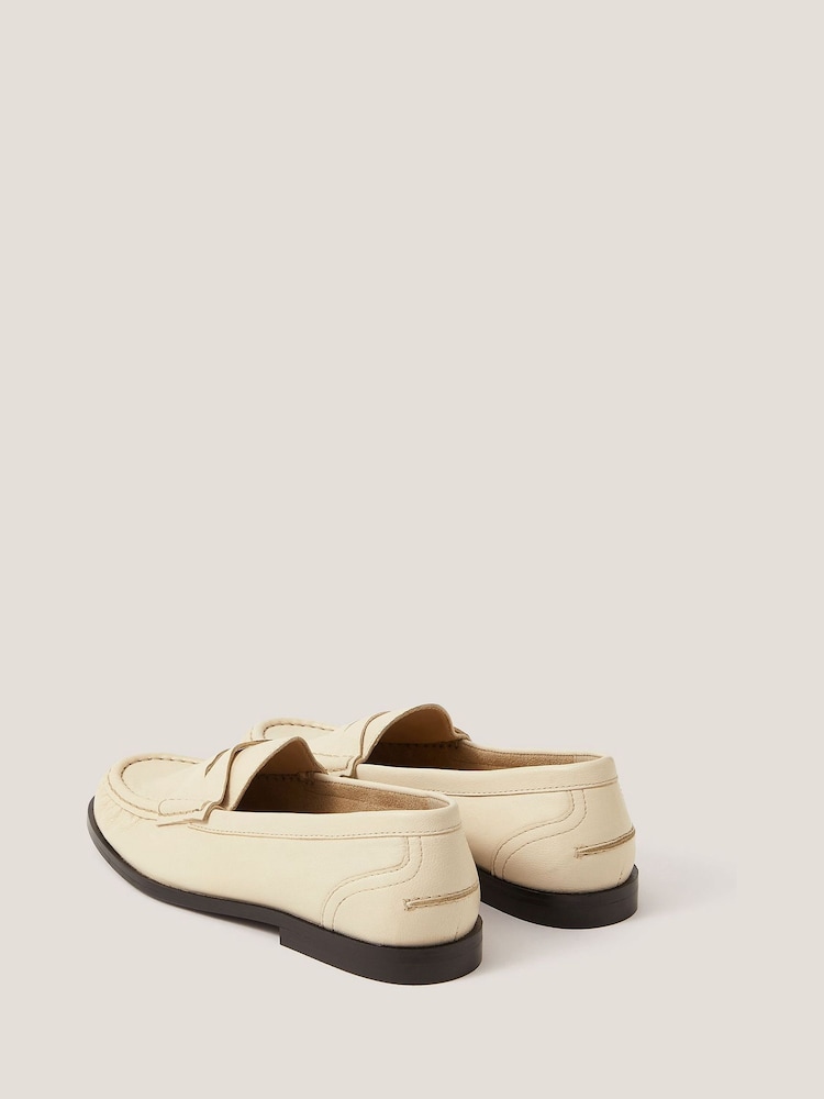 Monsoon Natural Grace Leather Loafers - Image 2 of 3