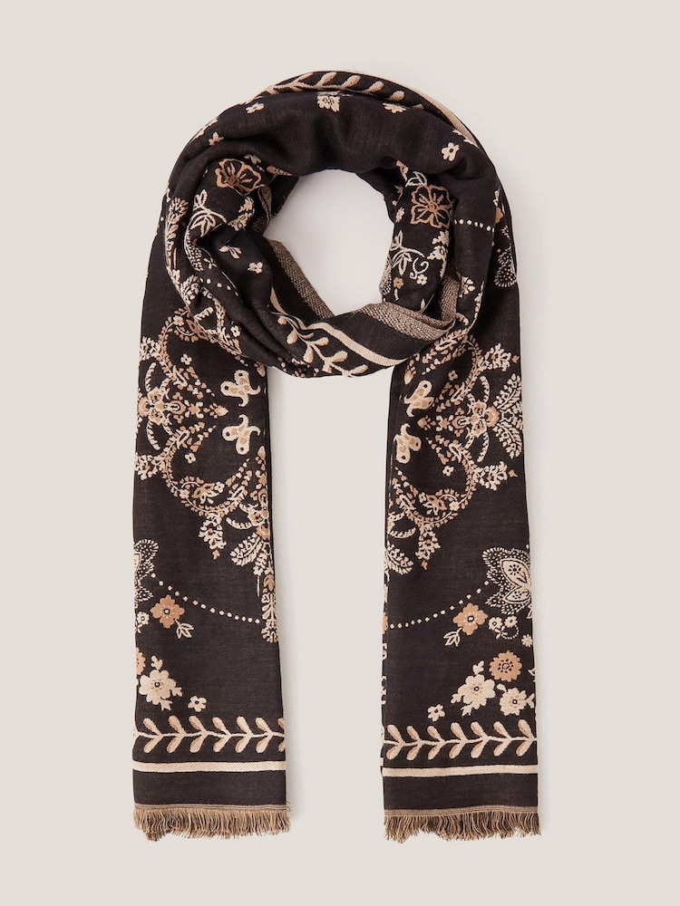 Monsoon Blue Sammi Medallion Print Scarf - Image 1 of 3