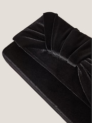 Monsoon Black Mia Pleat Velvet Clutch Bag - Image 4 of 4