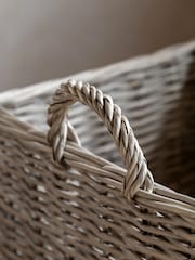 Gallery Home Set of 2 Natural Woven Willow Log Baskets - Image 3 of 9