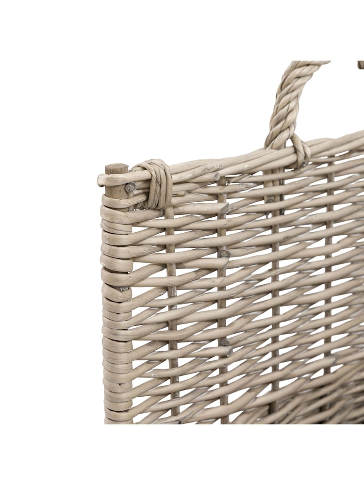 Gallery Home Set of 2 Natural Woven Willow Log Baskets - Image 9 of 9