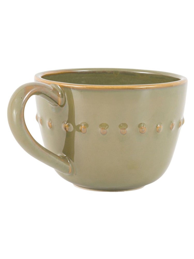 Gallery Home Set of 4 Olive Beaded Mugs - Image 2 of 5