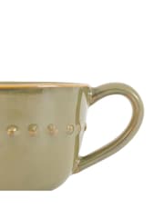 Gallery Home Set of 4 Olive Beaded Mugs - Image 4 of 5