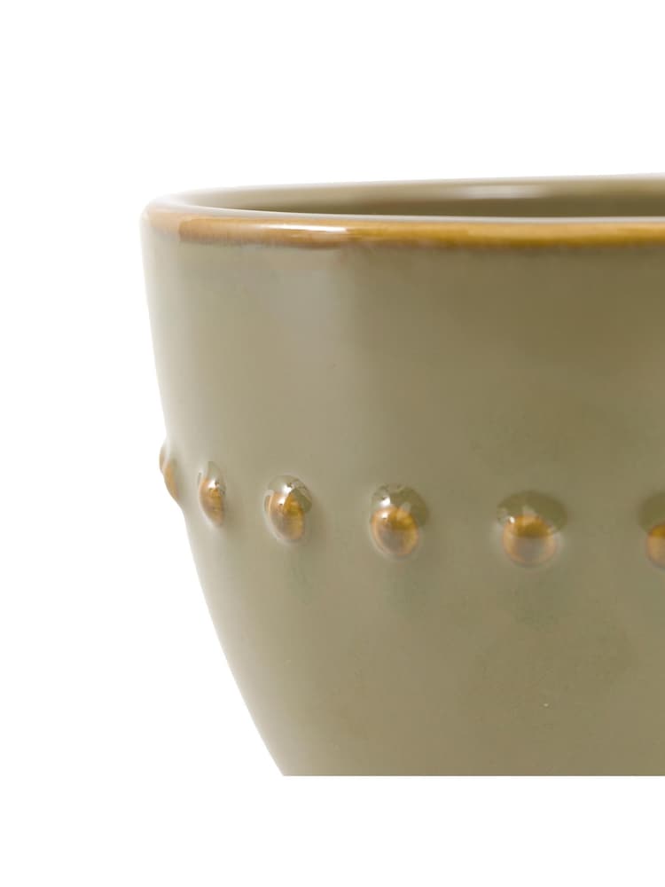 Gallery Home Set of 4 Olive Beaded Mugs - Image 5 of 5