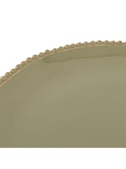Gallery Home Set of 4 Olive Blair Beaded Dinner Plates - Image 3 of 3