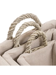 Gallery Home Set of 2 Natural Lined Woven Willow Baskets - Image 8 of 9