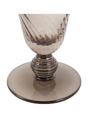 Gallery Home Grey Set of 4 Smoked Swirl Flute Glasses - Image 5 of 7