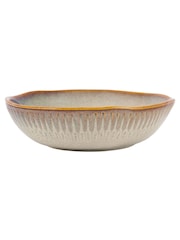 Gallery Home Set of 4 Stone Rita Ridged Pasta Bowls - Image 4 of 6
