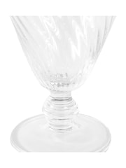 Gallery Home Set of 4 Clear Swirl Wine Glasses - Image 2 of 4