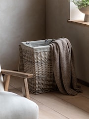 Gallery Home Set of 2 Natural Lined Woven Laundry Baskets - Image 1 of 9