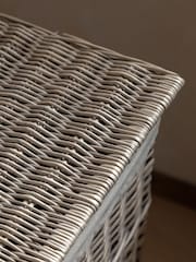 Gallery Home Set of 2 Natural Lined Woven Laundry Baskets - Image 3 of 9