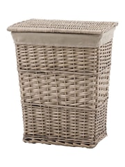 Gallery Home Set of 2 Natural Lined Woven Laundry Baskets - Image 5 of 9