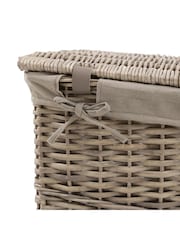 Gallery Home Set of 2 Natural Lined Woven Laundry Baskets - Image 9 of 9
