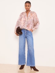 Lipsy Pleated Button Down Shirt - Bilde 1 av 4