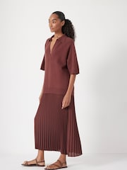 Hush Brown Gabriela Polo Knit Dress - Image 2 of 5