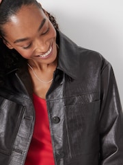 Hush Kelly Croc Effect Leather Jacket - Imagen 5 de 6