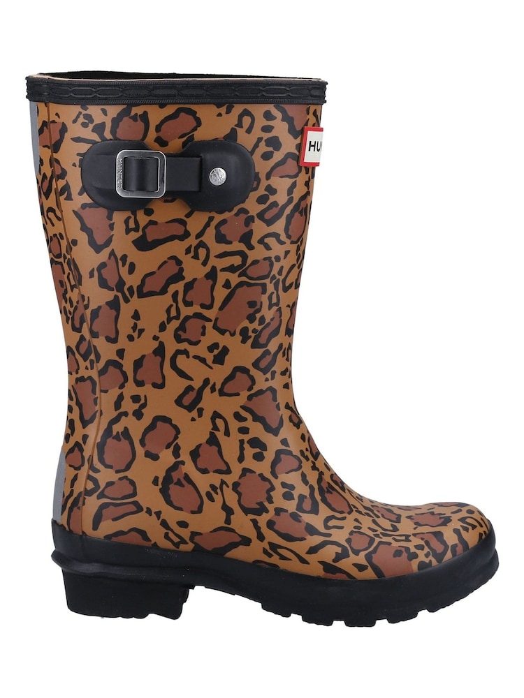 Hunter Animal Original Short Leopard Print Boots - Image 1 of 4 Hunter Animal Original Short Leopard Print Boots - Image 1 of 4