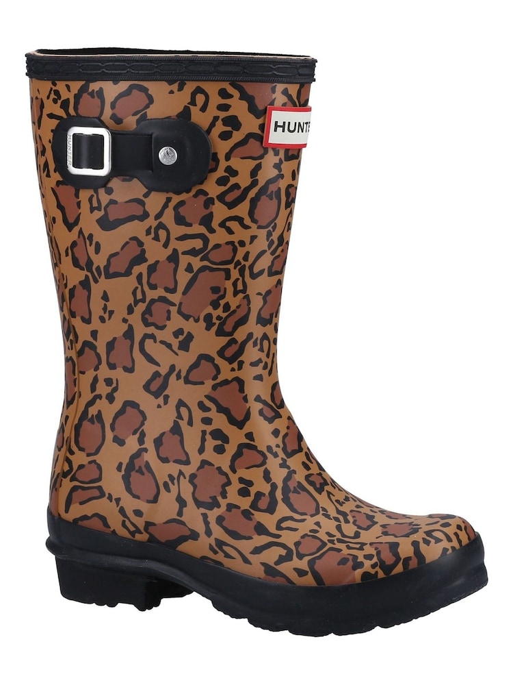 Hunter Animal Original Short Leopard Print Boots - Image 2 of 4 Hunter Animal Original Short Leopard Print Boots - Image 2 of 4