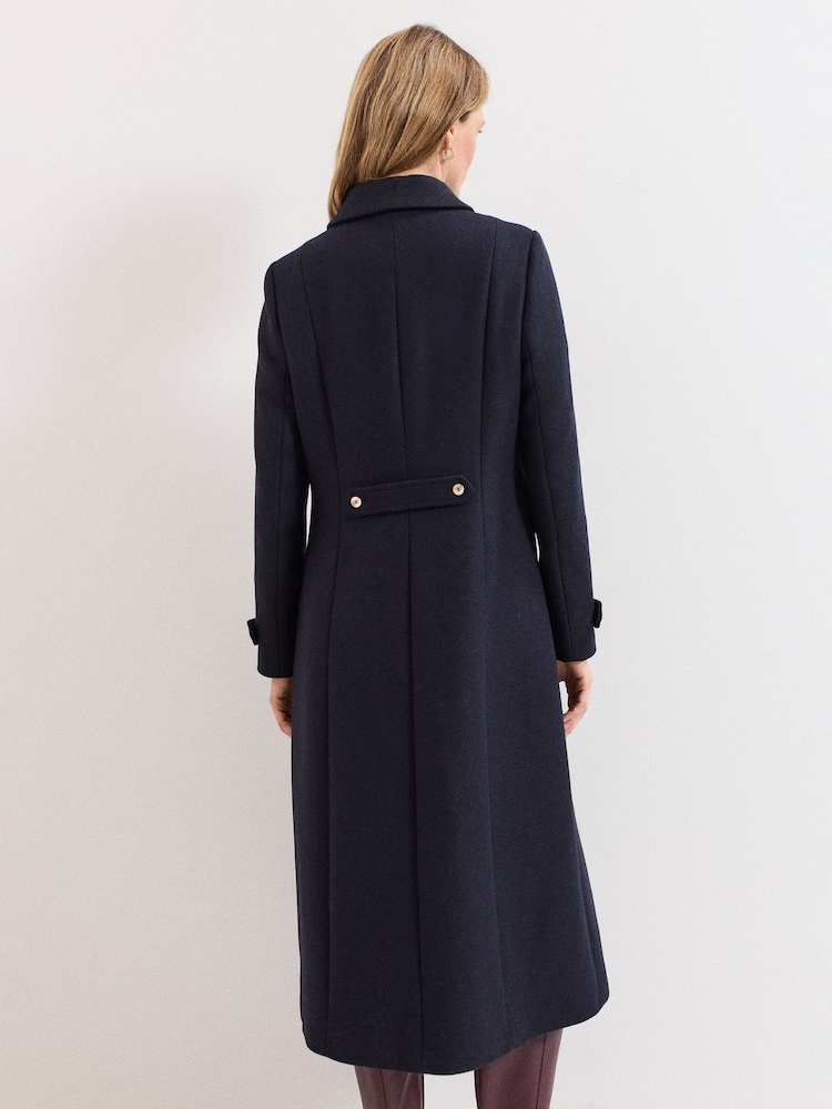 Phase Eight Blue Aurelie Maxi Coat - Image 2 of 7 Phase Eight Blue Aurelie Maxi Coat - Image 2 of 7