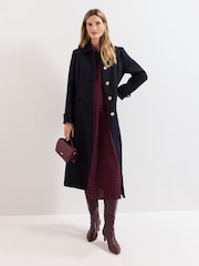 Phase Eight Blue Aurelie Maxi Coat - Image 3 of 7