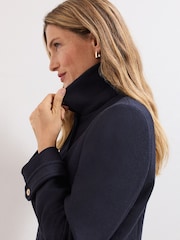 Phase Eight Blue Aurelie Maxi Coat - Image 4 of 7