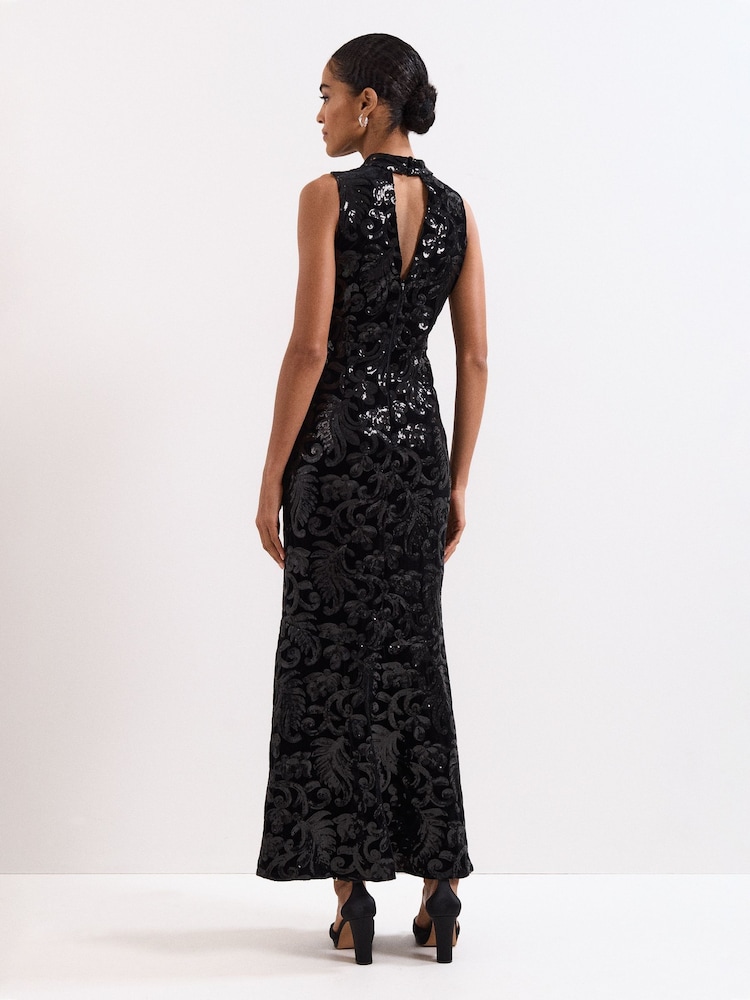 Phase Eight Black Trudy Sequin Dress - Image 2 of 7