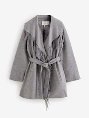 Phase Eight Grey Lisa Tassel Coat - Image 1 of 1