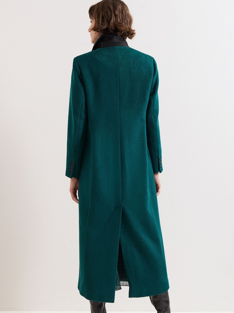 Phase Eight Blue Lydia Long Wool Coat - Image 2 of 8 Phase Eight Blue Lydia Long Wool Coat - Image 2 of 8