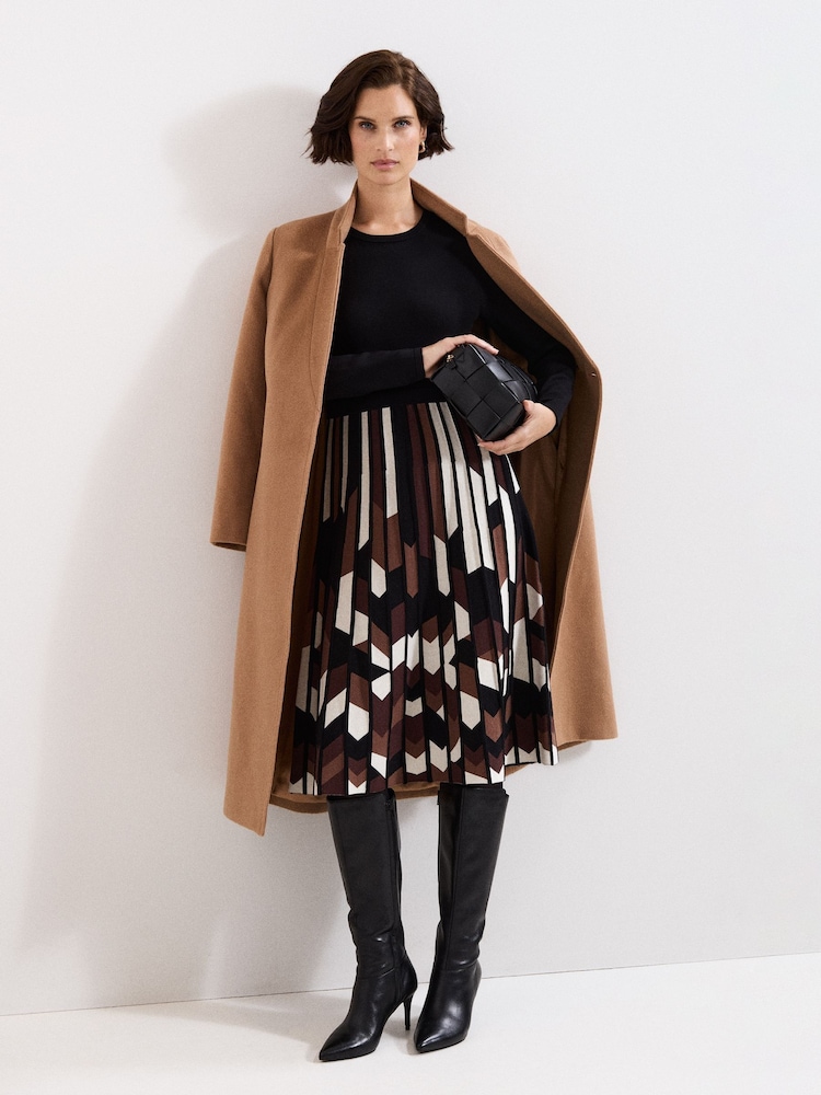 Phase Eight Brown Maci Pleated Dress - Image 6 of 6 Phase Eight Brown Maci Pleated Dress - Image 6 of 6