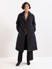Phase Eight Black Sukie Maxi Puffer Jacket - Image 3 of 7