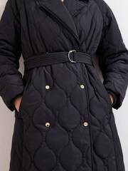 Phase Eight Black Sukie Maxi Puffer Jacket - Image 4 of 7