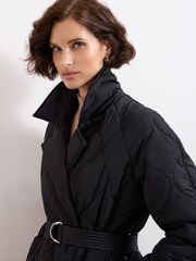 Phase Eight Black Sukie Maxi Puffer Jacket - Image 5 of 7