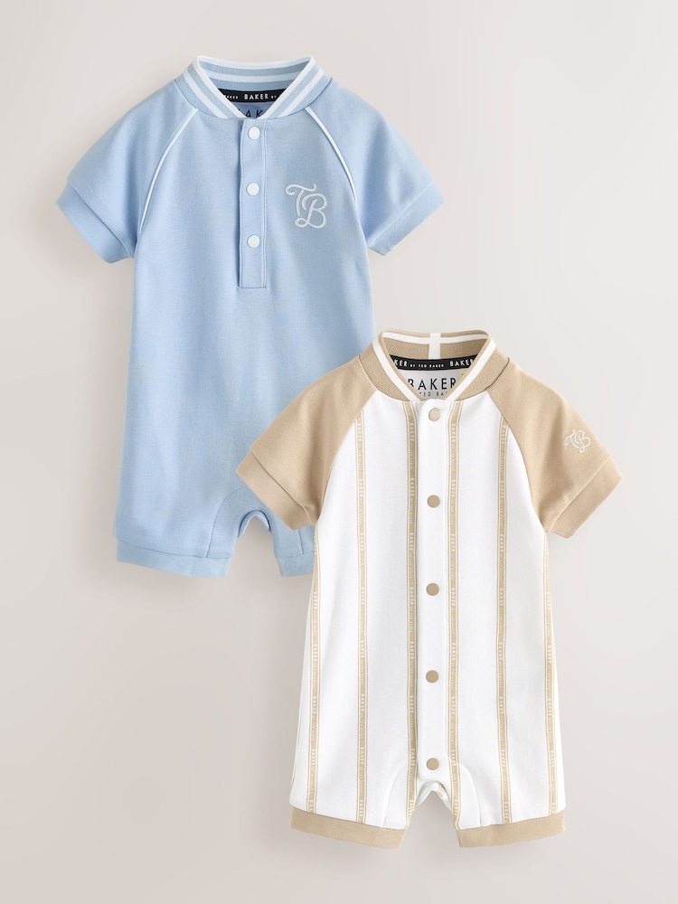 أزرق/رمادي - أزرق/صخري ـ حزمة من 2 ثوب أطفال بتصميم رياضي جامعي من Baker by Ted Baker - صورة 1 من 9